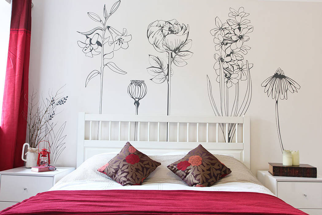 Hand drawn flower (pack 1) wall stickers Vinyl Impression Eclectic walls & floors Wall tattoos