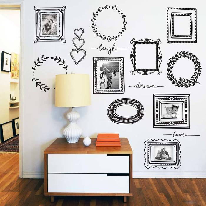 Picture frames wall sticker pack Vinyl Impression Tường & sàn phong cách hiện đại Wall tattoos