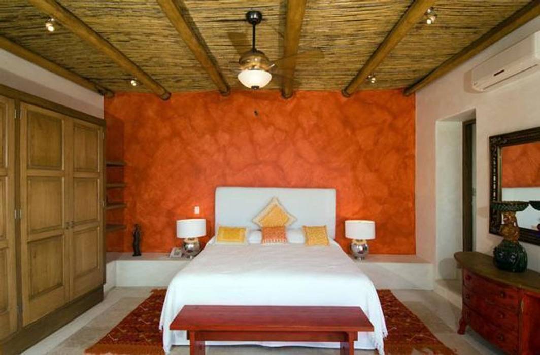 villas mandarina, CASA MÉXICO CASA MÉXICO Mediterranean style bedroom Beds & headboards