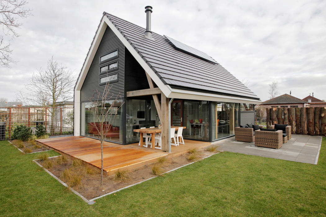 Moderne recreatiewoning, Bongers Architecten Bongers Architecten สวน