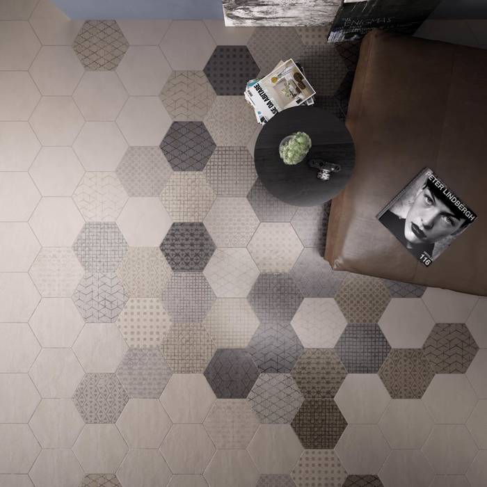 Hexagonal Floor Tiles Tileflair Nowoczesne ściany i podłogi