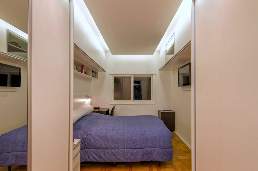 Apartamento Bom Retiro - 100m², Raphael Civille Arquitetura Raphael Civille Arquitetura Minimalistische Schlafzimmer
