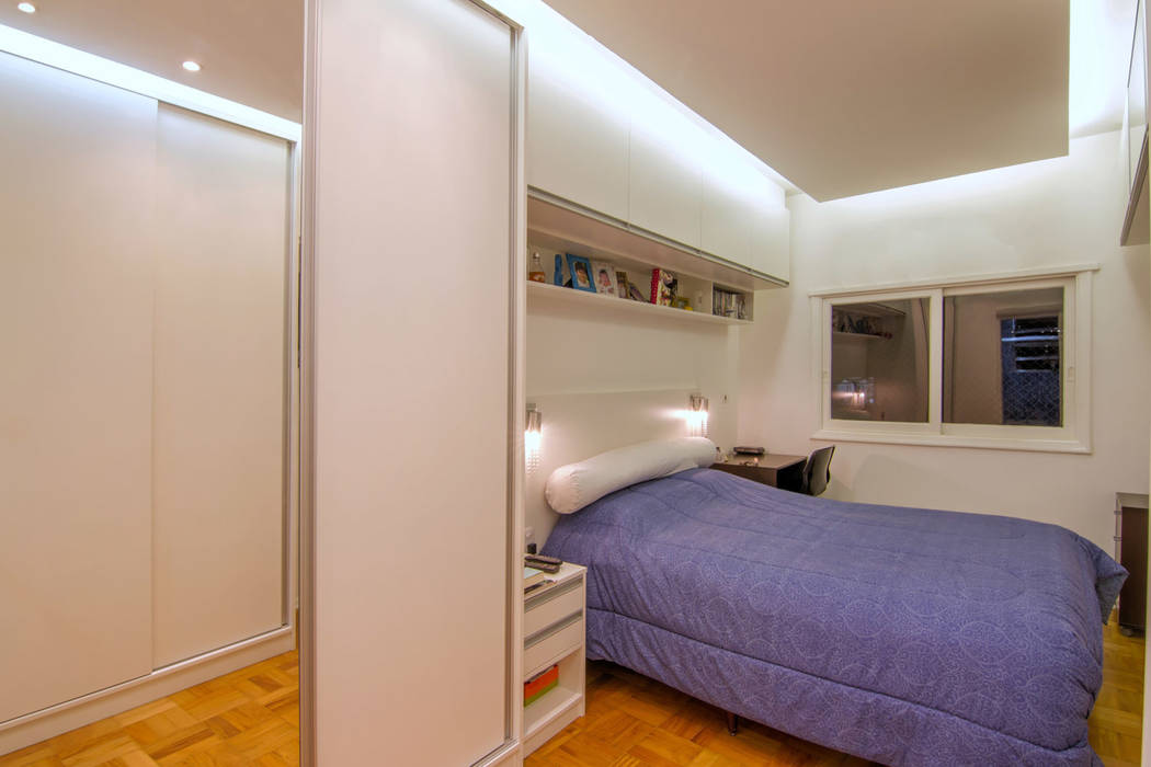 Apartamento Bom Retiro - 100m², Raphael Civille Arquitetura Raphael Civille Arquitetura 미니멀리스트 침실