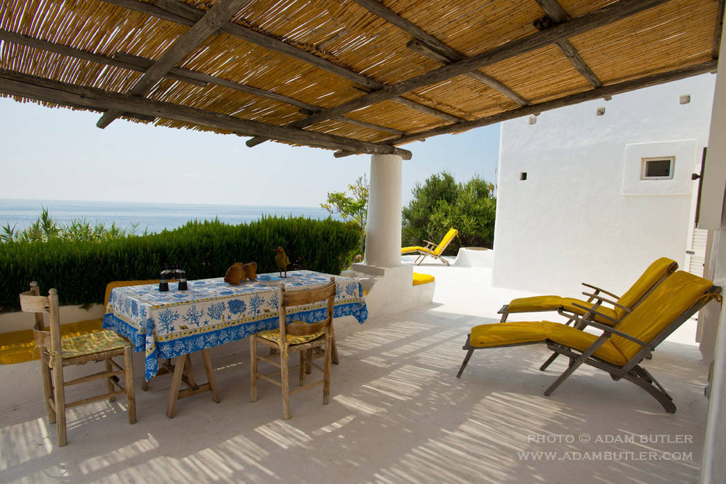 Casa Menne, Panarea, Aeolian Islands, Sicily Adam Butler Photography Mediterranean style balcony, veranda & terrace