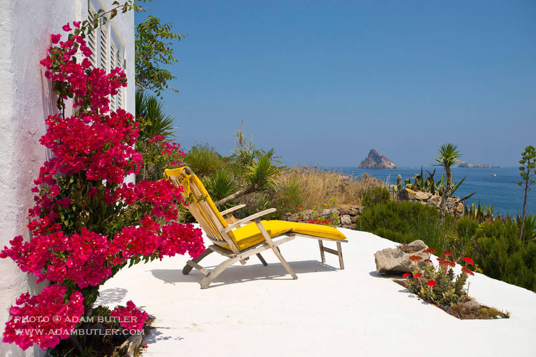 Casa Menne, Panarea, Aeolian Islands, Sicily Adam Butler Photography Mediterranean style balcony, veranda & terrace