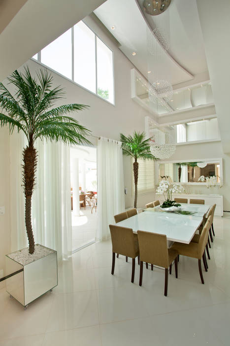 Casa Swiss Park Campinas II, Designer de Interiores e Paisagista Iara Kílaris Designer de Interiores e Paisagista Iara Kílaris Modern dining room