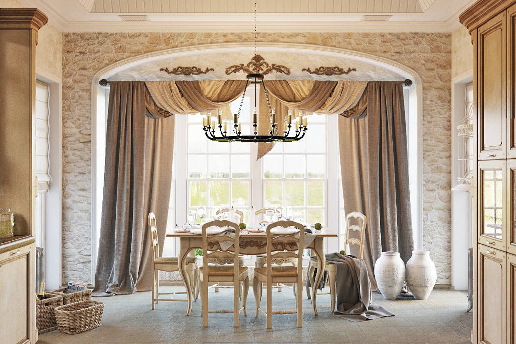 Традиционный интерьер для кухни столовой, Студия дизайна ROMANIUK DESIGN Студия дизайна ROMANIUK DESIGN Colonial style dining room