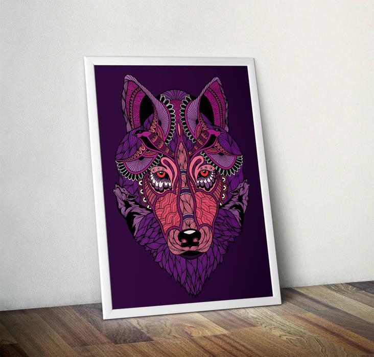 Mystic Wolf by Paul Robbins Wraptious Other spaces Pictures & paintings