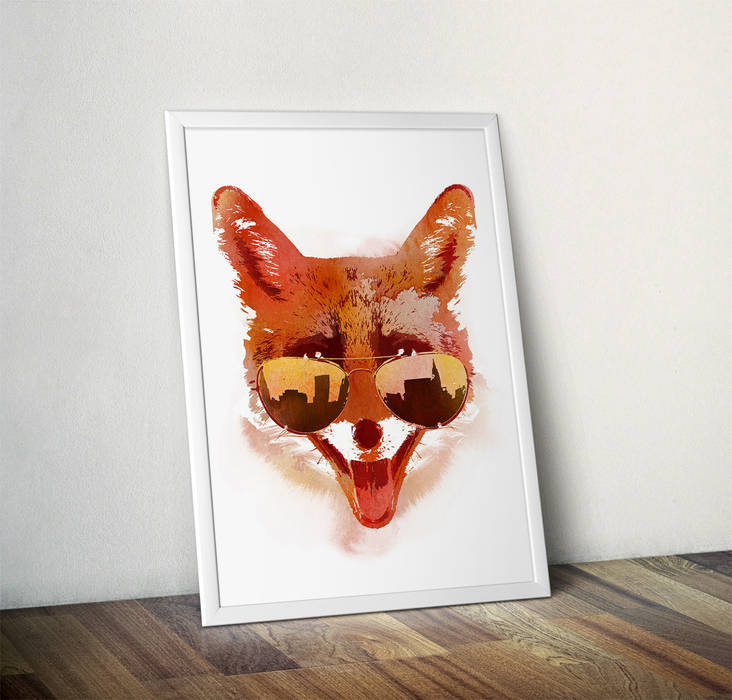 Big Town Fox by Robert Farkas Wraptious Other spaces Pictures & paintings