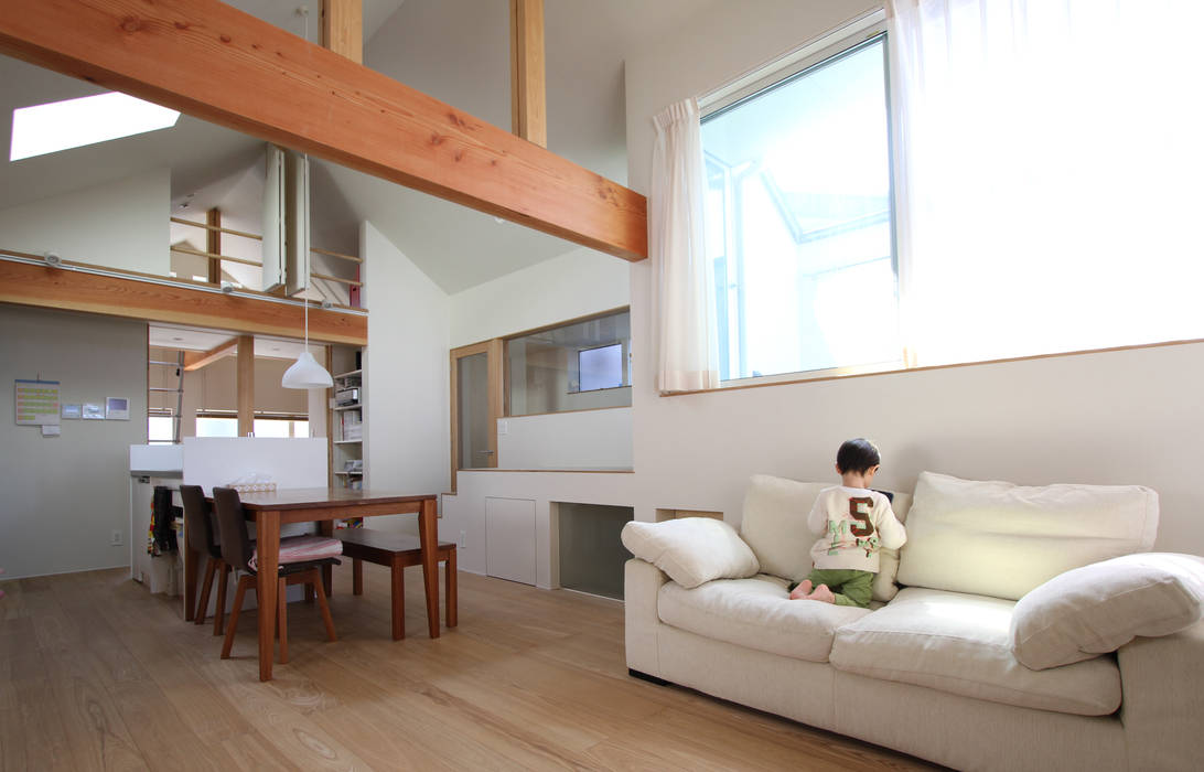 木曳野の家, 福田康紀建築計画 福田康紀建築計画 Modern living room