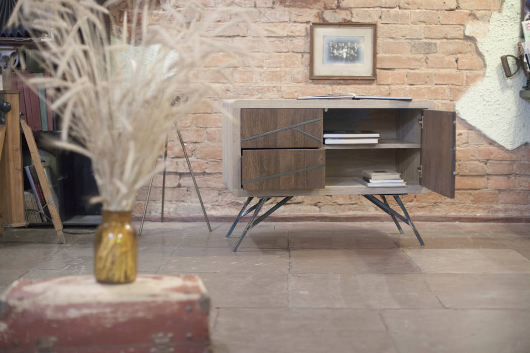 Industrial design TV stand / sideboard emodi Industrial style living room TV stands & cabinets