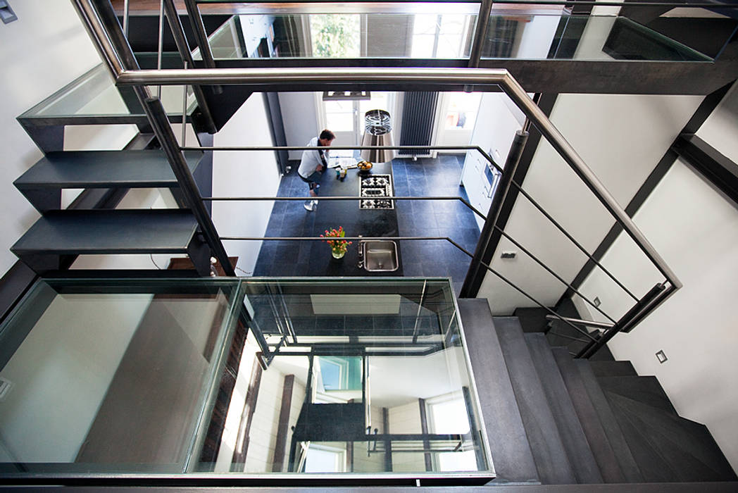 Trappenhuis uit natuurlijk blauw staal, YBIS YBIS Stairs Stairs