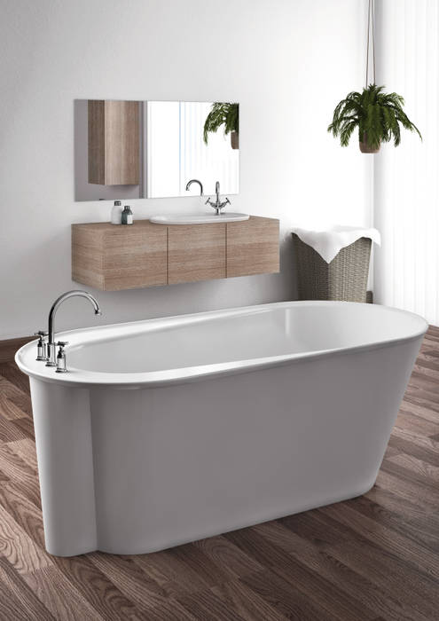 ALTA, MOWO STUDIO MOWO STUDIO Modern bathroom Bathtubs & showers