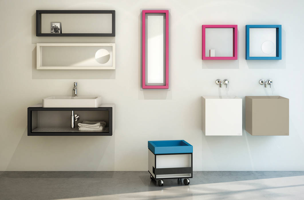 Lavabos, duchas, accesorios y muebles para el baño flexibles y coloridos., Boing Original Boing Original حمام Mirrors