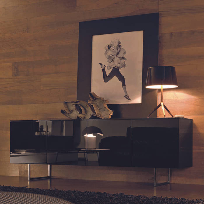 Luxury Italian gloss/matt sideboard Ginestra Low by Orme homify Modern dining room Dressers & sideboards
