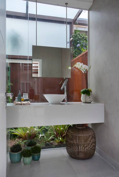 Residência Santa Monica Jardins VL, ANGELA MEZA ARQUITETURA & INTERIORES ANGELA MEZA ARQUITETURA & INTERIORES Modern bathroom Decoration