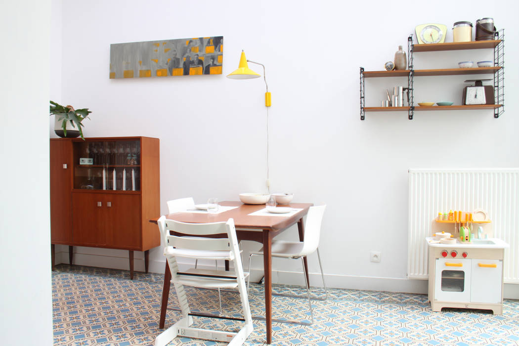 inrichten appartement te Antwerpen, studio k studio k Modern dining room