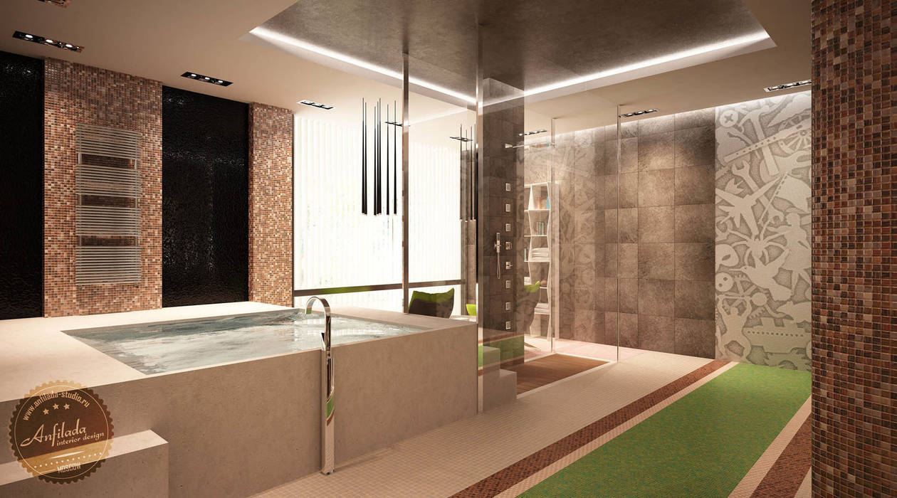 Коралловый релакс, Anfilada Interior Design Anfilada Interior Design Ванная комната в стиле минимализм