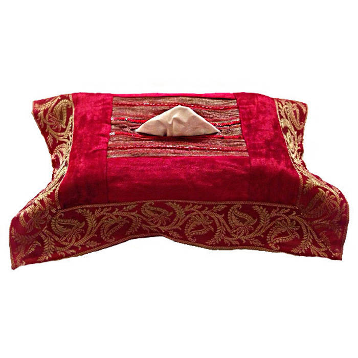 Sageer Tissue Box Cover Red Indian Interiors غرفة المعيشة Accessories & decoration