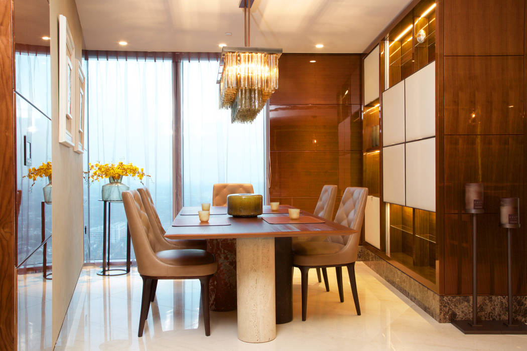 Penthouse apartment, Vauxhall, Keir Townsend Ltd. Keir Townsend Ltd. Modern dining room