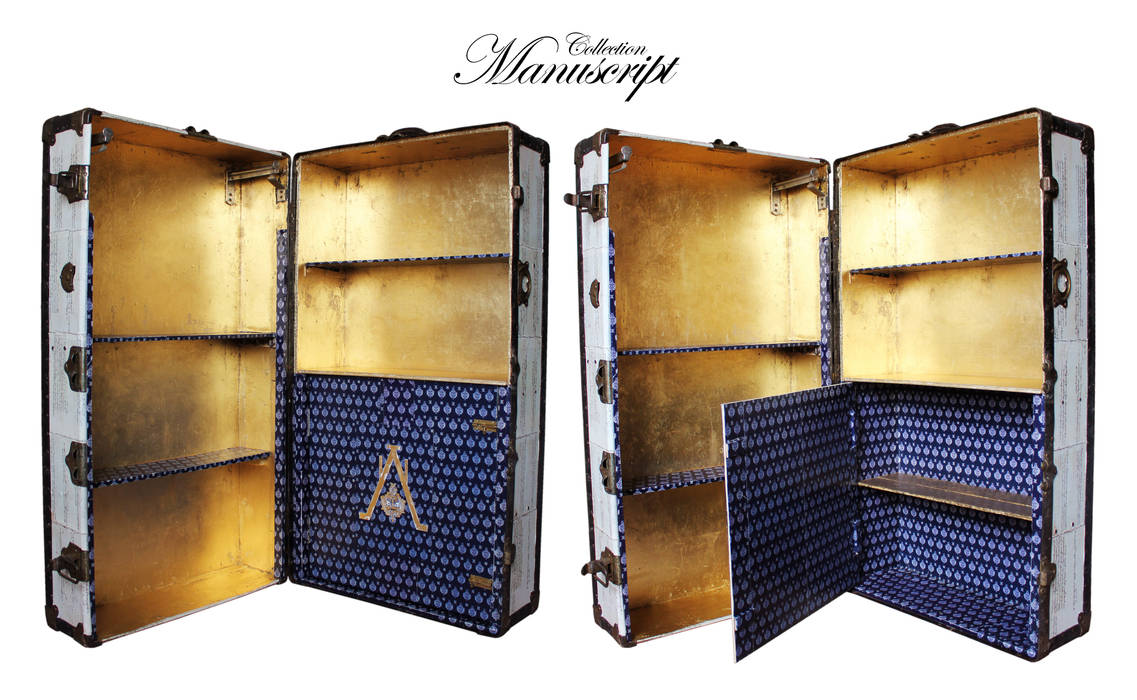 Unique Vintage Wardrobe Steamer Trunk Upcycled Living Room Bedroom