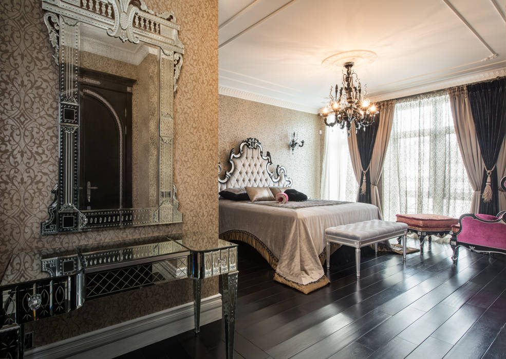 Апартаменты в Лялином переулке, Premier Dekor Premier Dekor オリジナルスタイルの 寝室