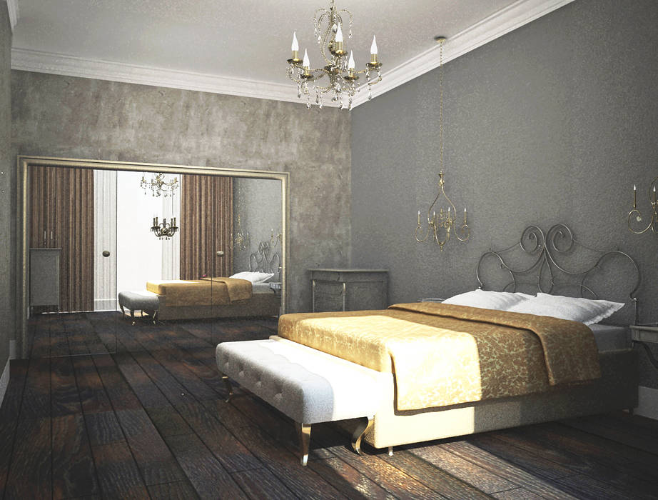 Четырехкомнатная квартира в Москве в Казарменном переулке, Best Home Best Home Eclectic style bedroom