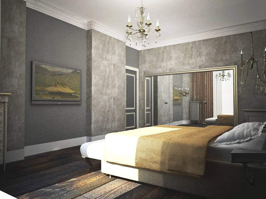 Четырехкомнатная квартира в Москве в Казарменном переулке, Best Home Best Home Спальня