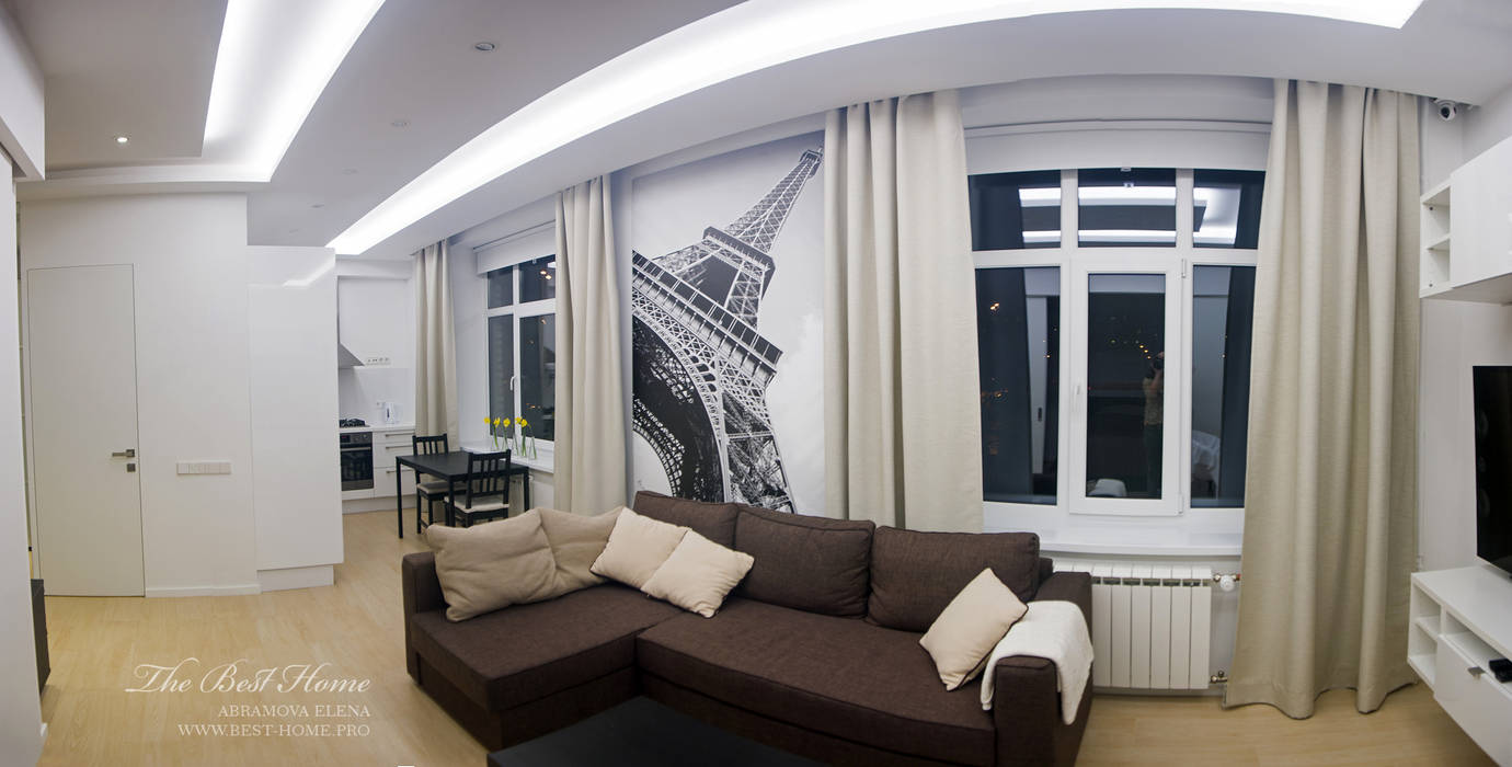 Kvartira V Sankt Peterburge Na Ulice Gastello Gostinaya V Stile Minimalizm Ot Best Home Minimalizm Homify