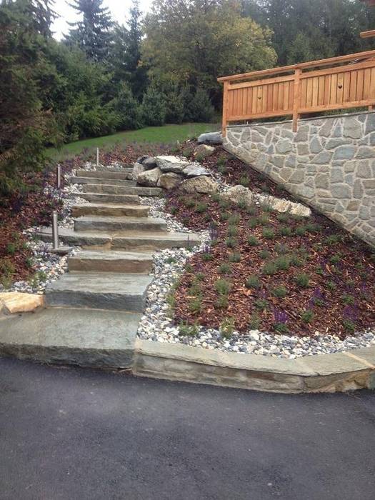 Treppen, Luserna Stone Luserna Stone Rustic style gardens