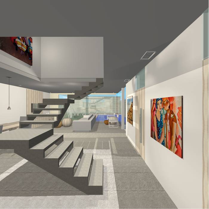 Projeto Casa, Studio Bonazza Studio Bonazza Corredores, halls e escadas modernos