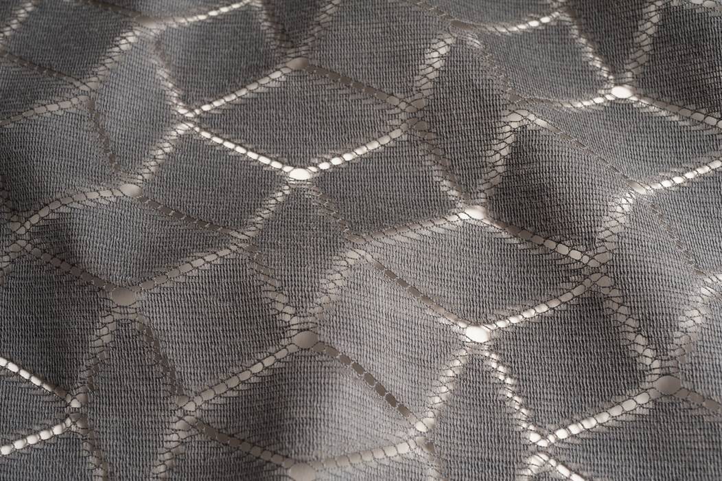 7985 Geometric - Charcoal MYB Textiles Modern windows & doors Curtains & drapes