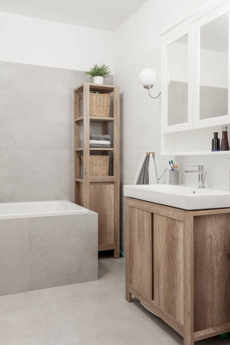 KOLORY KAWY, KODO projekty i realizacje wnętrz KODO projekty i realizacje wnętrz Scandinavian style bathroom