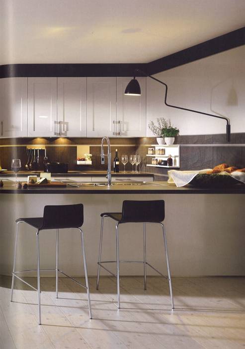 Malta hoogglans kristalgrijs, Eiland de Wild Keukens Eiland de Wild Keukens Modern style kitchen