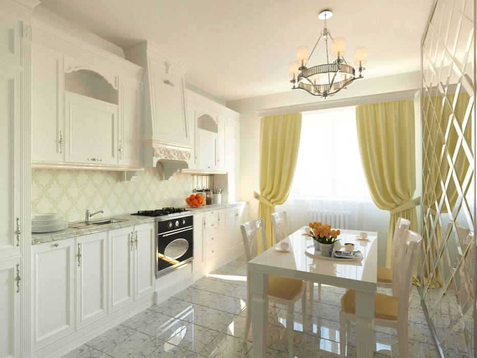 Неоклассика: визуализация, частичный дизайн , OK Interior Design OK Interior Design Kitchen