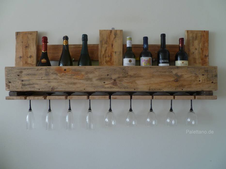 Regale, Palettano Palettano Ruang Makan Gaya Rustic Wine racks