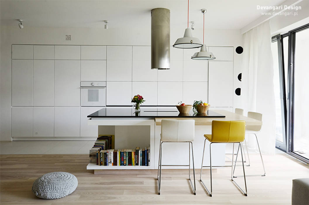 Mieszkanie Wilanów, Devangari Design Devangari Design Cucina in stile scandinavo