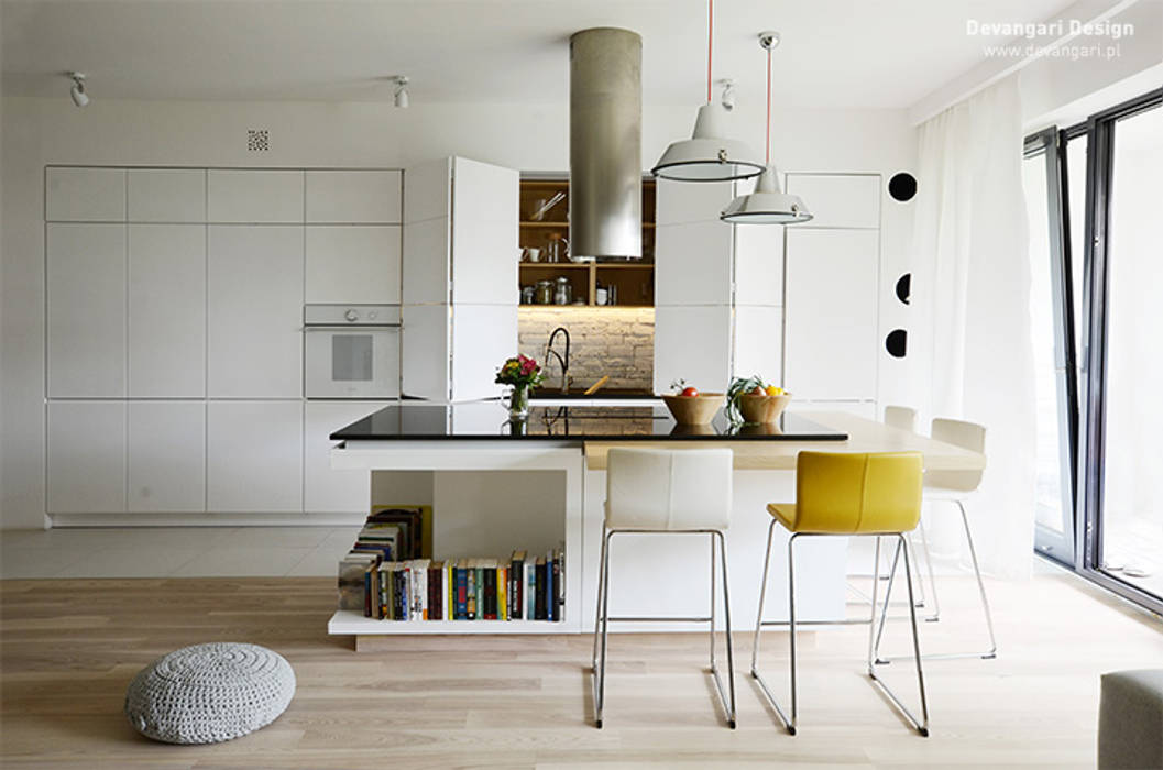 Mieszkanie Wilanów, Devangari Design Devangari Design Cucina in stile scandinavo