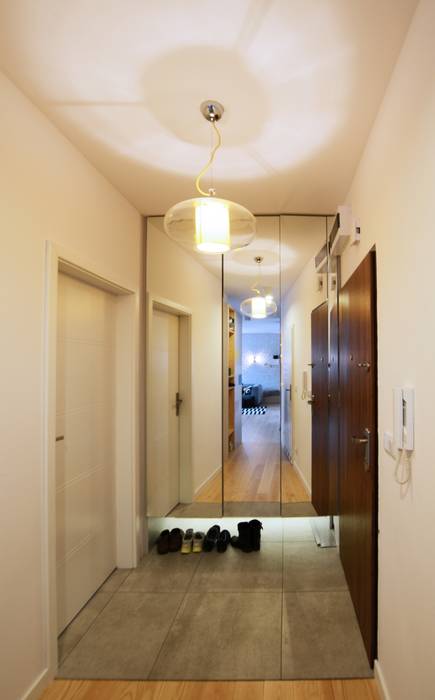 Apartament Praga , Devangari Design Devangari Design Skandynawski korytarz, przedpokój i schody