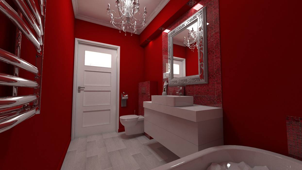 Projekt mieszkania w stylu glamour, Katarzyna Wnęk Katarzyna Wnęk Modern bathroom