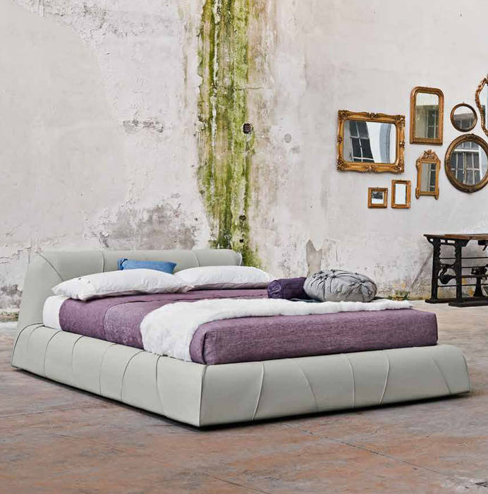'Sfree' upholstered storage bed by Veneran homify Modern style bedroom Beds & headboards