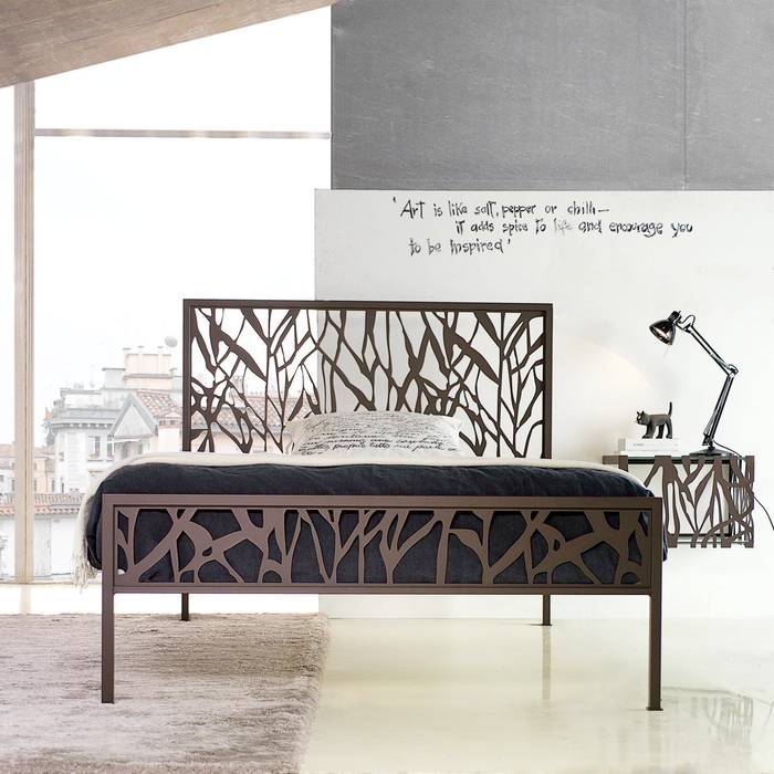 'Green' wrought iron bed with headboard by Cosatto homify Dormitorios de estilo moderno Camas y cabeceros