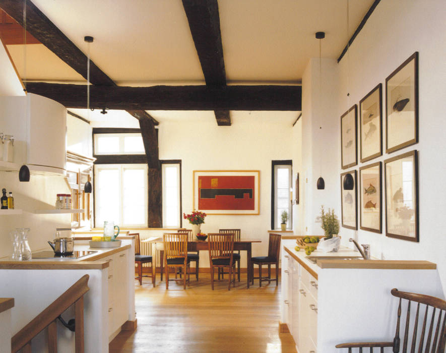 Blick Auf Kuche Und Essplatz Esszimmer Im Landhausstil Von V