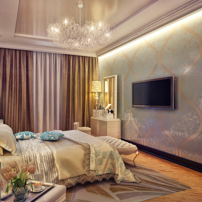 Спальня для романтиков, Sweet Home Design Sweet Home Design Спальня в эклектичном стиле