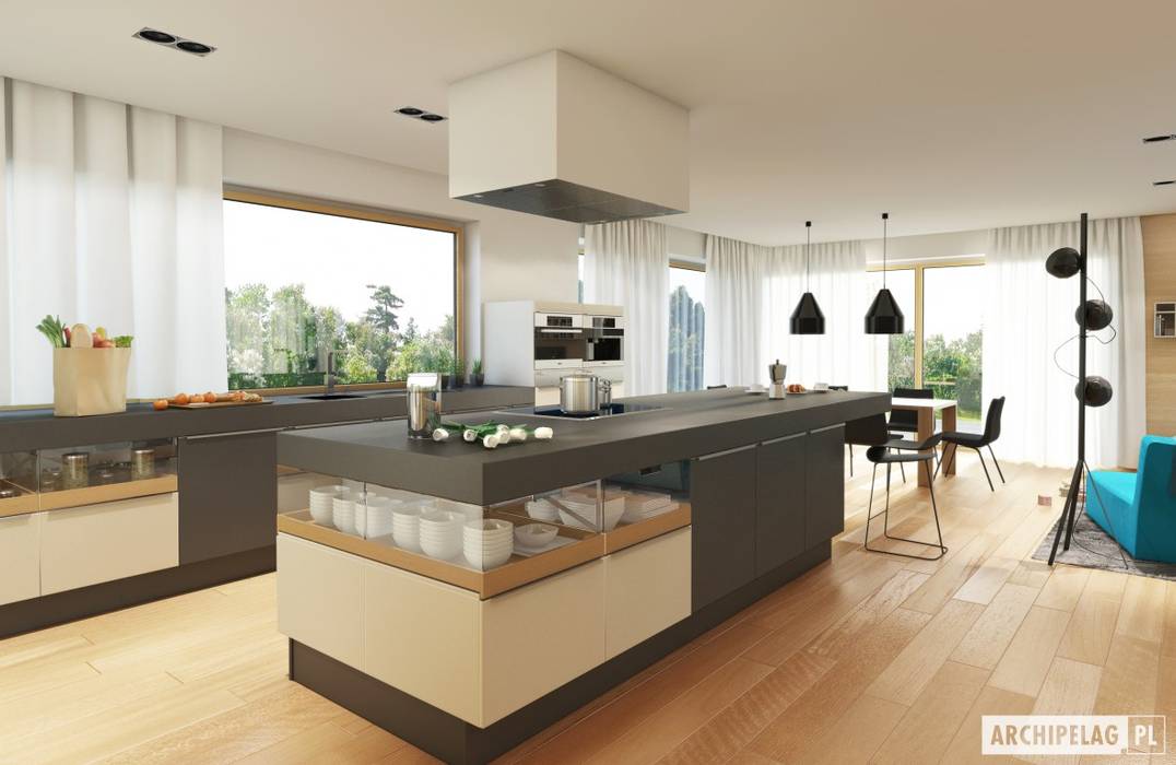 Projekt domu Neo G1 ENERGO , Pracownia Projektowa ARCHIPELAG Pracownia Projektowa ARCHIPELAG Moderne Küchen
