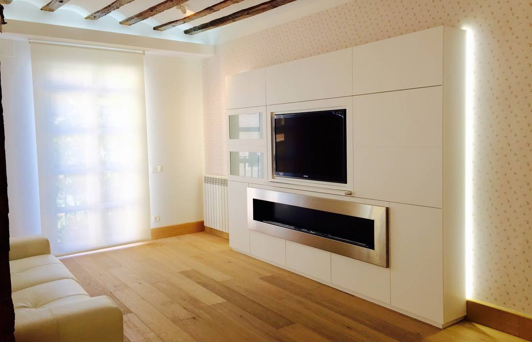 Decoración de interiores con chimenea de bioetanol XXL en Logroño, Shio Concept Shio Concept Living room