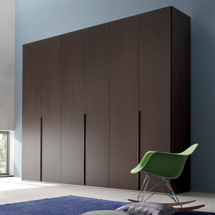 'Wall' hinged door wardrobe by Maronese homify Modern style bedroom Wardrobes & closets