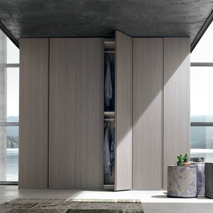 'Step' hinged door wardrobe by Maronese homify Modern Bedroom Wardrobes & closets