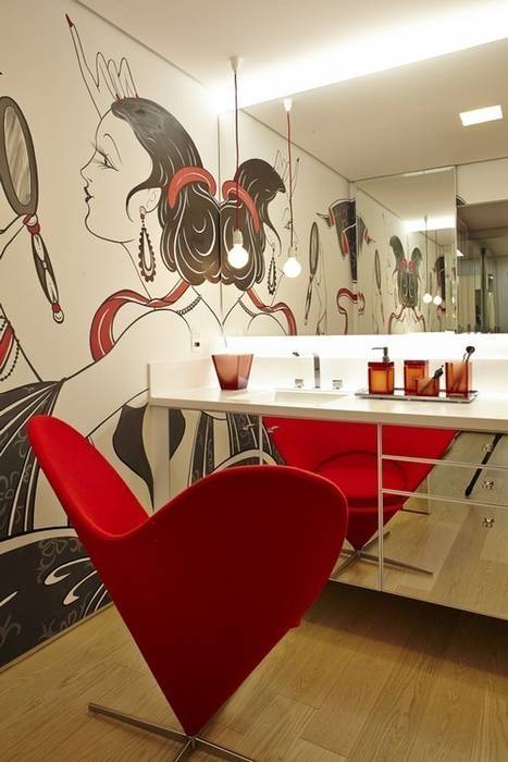 Sala de Maquiagem Lovisaro Arquitetura e Design Banheiros modernos