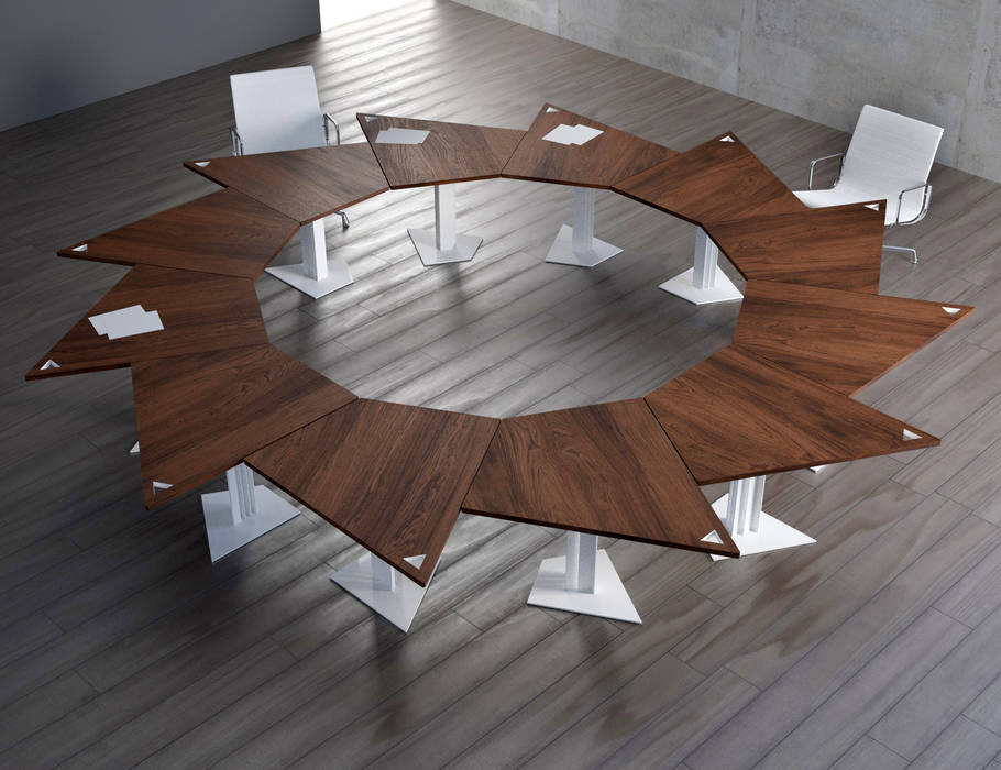 TRAP table consists of 12 units KAMBIAM (NeuroDesign Furniture for People) モダンデザインの ダイニング テーブル